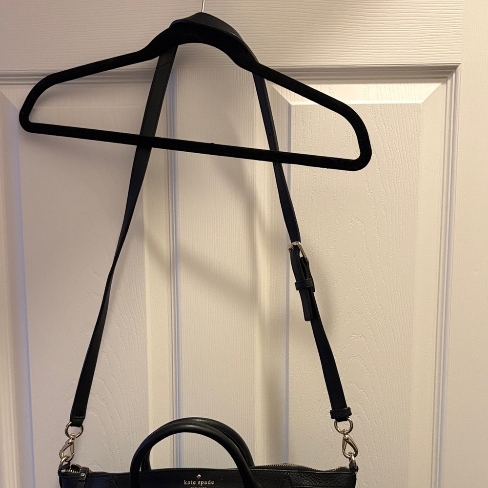 Kate Spade Black Mercer Isle Sloane Leather Satchel Crossbody Bag - Picture 6 of 14